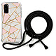 LaCoqueFrançaise Coque cordon Samsung Galaxy S20 Dessin Marbre Rose Coque cordon Samsung Galaxy S20 Dessin Marbre Rose