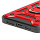 Mayaxess Coque pour iPhone 16 Pro Max Bague Support Cache Caméra Coulissant Rouge pas cher