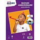 AVERY Sachet de 36 badges anniversaire autocollants Pirate Ø51 mm Etiquette scolaire