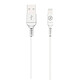 Muvit Câble Lightning vers USB-A 2.0 Charge 12W et Synchronisation 1,2m Blanc Permet de recharger votre appareil et/ou de synchroniser ses données avec votre ordinateur ou tablette