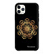 LaCoqueFrançaise Coque iPhone 11 Pro effet cuir grainé noir Mandala Or Design Coque iPhone 11 Pro effet cuir grainé noir Mandala Or Design