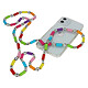 Avizar Bijou de Téléphone Bracelet Perles et Lettre 110cm Collection Perla Multicolore Collier de téléphone original façon Homemade, de la collection Perla