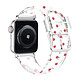 Avizar Bracelet pour Apple Watch 41mm / 40mm / 38 mm Souple Transparent à Motif Pomme - Un bracelet conçu pour Apple Watch Series 9, 8 et 7 41mm / Series SE 2022, SE, 6, 5, et 4 40mm / Series 3, 2 et 1 38mm