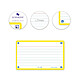 Acheter OXFORD Paquet de 32 Fiches Bristol flashcards 2.0 Non Perforées 75x125 mm A7 ligné jaune