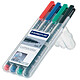 STAEDTLER Lot de 4 Lumocolor marqueur non-permanent 316F Assortis Marqueur pour tableaux blancs