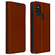 Avizar Étui Samsung Galaxy A21s Folio Cuir Véritable Porte cartes Support Vidéo Marron Housse de protection conçue pour Samsung Galaxy A21s