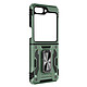 Avizar Coque Bague pour Samsung Z Flip Bumper Antichoc  Vert - Coque bi-matière vert, série ArmoRing Bump, réalisée spécialement pour votre Samsung Galaxy Z Flip 5