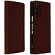 Avizar Étui Sony Xperia 5 Folio Cuir Véritable Porte cartes Support Vidéo - marron - Housse de protection spécialement conçue pour le Sony Xperia 5.