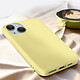 Acheter Avizar Coque pour iPhone 15 Silicone Premium Semi rigide Finition Mate Douce  Jaune