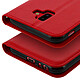 Avizar Etui folio Rouge Vintage pour Samsung Galaxy J6 Plus pas cher