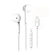 Muvit Écouteurs M1A Semi Intra Jack 3.5mm Compatible avec Siri avec Microphone Blanc Fonctionnent avec le connecteur Lightning, les rendant compatibles avec les appareils Apple : iPhone, iPad et iPod