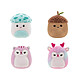 Squishville Mini Squishmallows - Pack 4 peluches Autumn Friends Squad 5 cm Pack de 4 peluches Squishville Mini Squishmallows, modèle Autumn Friends Squad 5 cm.