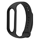 Avizar Bracelet pour Xiaomi Mi Band 5 / 6 / 7 Silicone Soft Touch Waterproof Noir - Bracelet en silicone noir dédié spécifiquement pour votre montre Xiaomi Mi Band 5 / 6 / 7