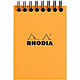 RHODIA Bloc RI Classic ORANGE 7,5x10,5 5x5 80F microperforées 80g Bloc-note