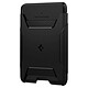 Spigen Porte Carte Magsafe pour iPhone 12 et 13 Finition carbone Rugged Armor Noir Porte-Carte Magsafe