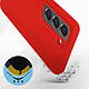 Avis Avizar Coque Samsung Galaxy S22 Silicone Semi-rigide Finition Soft-touch Fine Rouge