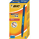 BIC Stylo à bille rétractable Soft Feel Clic grip, bleu x 12 Stylo à bille