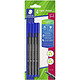 STAEDTLER Fineliner triplus, bleu, blister de 4, 3+1 GRATUIT Feutre à pointe fine