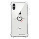 LaCoqueFrançaise Coque iPhone X/Xs anti-choc souple angles renforcés transparente Motif Coeur Noir Amour Coque iPhone X/Xs anti-choc souple angles renforcés transparente Coeur Noir Amour