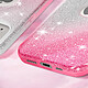 Avis Avizar Coque pour iPhone 14 Paillette Silicone Semi rigide  Rose et Argent