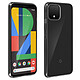 Avizar Coque Google Pixel 4 Silicone et Film Verre Trempé 9H transparent contour noir Pack de protection 360° spécialement conçue pour le Google Pixel 4.