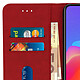 Avizar Housse Honor 8A et Huawei Y6 2019 / Y6S Étui Portefeuille Support Stand rouge pas cher