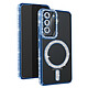 Avizar Coque Diamant pour Samsung Galaxy S22 MagSafe Contour Strass Bleu Clair Coque diamant contour bleu clair strassé, habillant votre Samsung Galaxy S22 de manière luxueuse et élégante