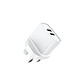 Jaym Chargeur Secteur Double USB-A 12 W 2,4A Prise UK et Dubai Blanc La mise en place de deux ports USB vous permettant de recharger deux appareils en même temps