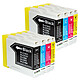 COMETE - LC970/LC1000 - 8 Cartouches compatibles BROTHER LC970/LC1000 -Noir et Couleur - Marque française 8 Cartouches compatibles BROTHER LC970/LC1000 - 2 Noir + 2 Cyan + 2 Magenta + 2 Jaune