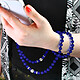 Acheter Avizar Bijou de Téléphone à Perles Rondes Collection Glam bleu marine Translucide