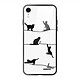 Evetane Coque en verre trempé iPhone Xr Chat Lignes Coque en verre trempé iPhone Xr Chat Lignes Ecriture Tendance et Design