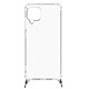 Avizar Coque Galaxy A12 Anneau personnalisable avec bijou/Chaîne - Transparent Coque transparente conçu sur mesure pour Samsung Galaxy A12