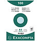 EXACOMPTA Paquet de 100 Fiches Bristol A5 bleu ligné. s/s film x 10 Fiche Bristol