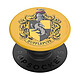 PopSockets Pop Grip pour Smartphones Standard avec Logo de Hufflepuff Noir / Jaune Dessus orné du Logo de Hufflepuff jaune et noir sur fond entièrement jaune