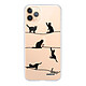 Evetane Coque iPhone 11 Pro 360 intégrale transparente Motif Chat Lignes Tendance Coque iPhone 11 Pro 360 intégrale transparente Chat Lignes Tendance