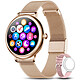 EVETANE Montre Connectée Femme Or + 1 bracelet rose offert Montre Connectée Femme Or, Smartwatch Sport Etanche ,Podomètre Calorie, Multifonctions ,Montre de Fitness avec 1 bracelet Rose offert