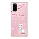 Evetane Coque Samsung Galaxy S20 anti-choc souple angles renforcés transparente Motif Chat et Fleurs Coque Samsung Galaxy S20 anti-choc souple angles renforcés transparente Chat et Fleurs