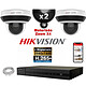 HIKVISION Kit Vidéo Surveillance PRO IP : 2x Caméras POE Dômes motorisée IR 20M 4MP + Enregistreur NVR 4 canaux H265+ 1000 Go 2x caméras dômes PTZ IP 4 MegaPixels IR 20m 1x enregistreur NVR POE 4 canaux H265+ 1x disque dur spécial vidéosurveillance 1000 Go (12 jours) 1x switch POE 5 ports 2x câ