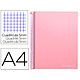 Avis LIDERPAPEL Cahier spirale Jolly A4 280p 75g quadrillé 5x5mm microperforé 4 trous - Rose x 17