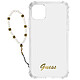 Guess Coque pour iPhone 12 Pro Max Transparent avec Bijou à perles Bracelet Blanc Une coque de protection transparente accompagné de son logo dorée signée Guess pour iPhone 12 Pro Max.