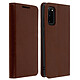 Avizar Étui Galaxy S20 Folio Cuir Véritable Porte cartes Support Vidéo - marron - Housse de protection spécialement conçue pour le Samsung Galaxy S20