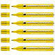 EDDING Marqueur Permanent 2000C Corps Alu Jaune Pointe Ronde 1,5-3 mm x 6 Marqueur permanent