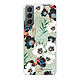 LaCoqueFrançaise Coque Samsung Galaxy S21 5G 360 intégrale transparente Motif Fleurs vert d'eau Tendance Coque Samsung Galaxy S21 5G 360 intégrale transparente Fleurs vert d'eau Tendance