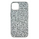 Avizar Coque iPhone 13 Mini Design Paillettes Rigide Finition Relief Argenté - Coque spécialement conçue pour votre iPhone 13 Mini