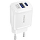 Moxie Chargeur Secteur Power Delivery 33W Ports USB + USB C Charge Rapide Blanc Chargeur secteur Supercharger Moxie avec la technologie Power Delivery pour fournir une puissance exceptionnelle de 33W