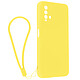 Avizar Coque pour Xiaomi Redmi 9T Silicone Gel Semi-rigide avec Dragonne jaune Coque Jaune en Silicone, Xiaomi Redmi 9T