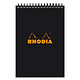 RHODIA bloc reliure intégrale classic noir 14,8x21cm 5x5 80 feuilles microperforées 80g Bloc-note