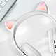 Avis Casque Audio Bluetooth 5.0 Design Oreilles Microphone Intégré de Chat blanc