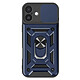 Mayaxess Coque pour iPhone 16 Bague Support Cache Caméra Coulissant Bleu Nuit Coque bi-matière bleu nuit de Mayaxess, la protection ultime pour votre iPhone 16