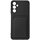 Avizar Coque pour Samsung Galaxy A15 5G Porte-carte Souple Anti-traces Noir Coque Noir intégrant un rangement pour carte au dos protégeant votre Samsung Galaxy A15 5G tout en gardant à proximité votre carte bancaire